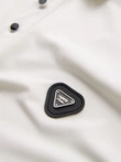 Men's stylish stretch fabric polo shirt - cream V2 OM-POSS-0150