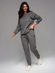 UNISEX tracksuit set in athleisure style with pants and sweatshirt - grey V18 Z109