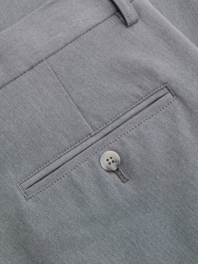 Elegantní pánské kalhoty SLIM FIT chino - světle šedé V1 OM-PACP-0191