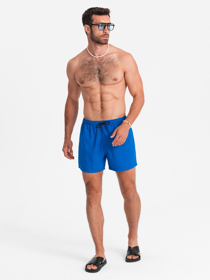 Neoniniai vyriški maudymosi šortai su magišku spaudos efektu - mėlyni V3 OM-SRBS-0147