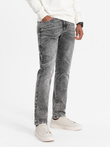 Pantaloni din denim pentru bărbați STRAIGHT LEG - gri V4 OM-PADP-0133