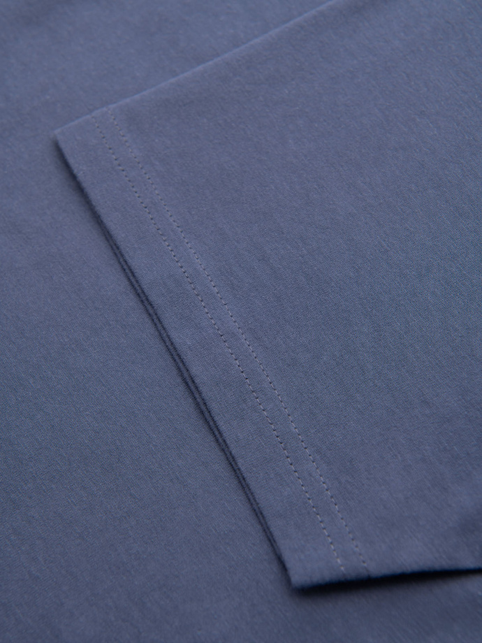 Tricou clasic BASIC din bumbac pentru bărbați - violet V13 OM-TSBS-0146