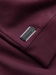 Men's BASIC cotton non-stretch sweatshirt - maroon V3 OM-SSBN-0159