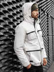 Men's winter quilted jacket - white C450