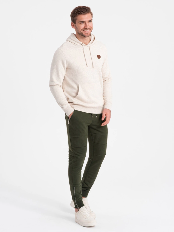 Pantaloni de trening jogger pentru bărbați - olive V1 OM-PASK-22FW-004