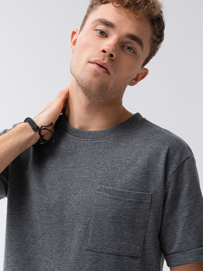 Men's printed t-shirt - black S1371