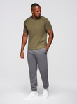 Men's COMFORT FIT T-shirt with raglan sleeves - olive V4 OM-TSCT-0240