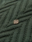 Knitted monochrome men's viscose cardigan - navy blue V1 OM-SWCD-0126