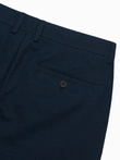 Men's classic chino pants with fine texture - navy blue V3 OM-PACP-0188