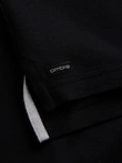 Tricou polo fără guler pentru bărbați - negru V8 OM-TSCT-0156