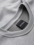 Classic men's sweatshirt with inscription - gray melange V1 OM-SSPS-0181 OM-SSPS-0181