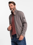 Men's jacket with high collar and fleece interior - ash V2 OM-JANP-0154