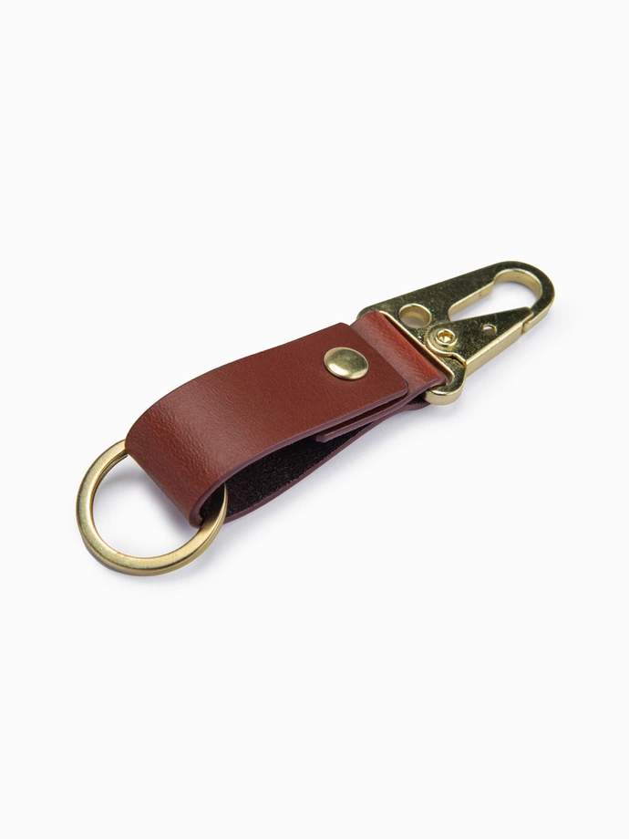 Men's key ring with snap hook - black V1 OU-ACKC-0100