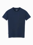 Classic BASIC men's cotton T-shirt - navy blue V2 OM-TSBS-0236