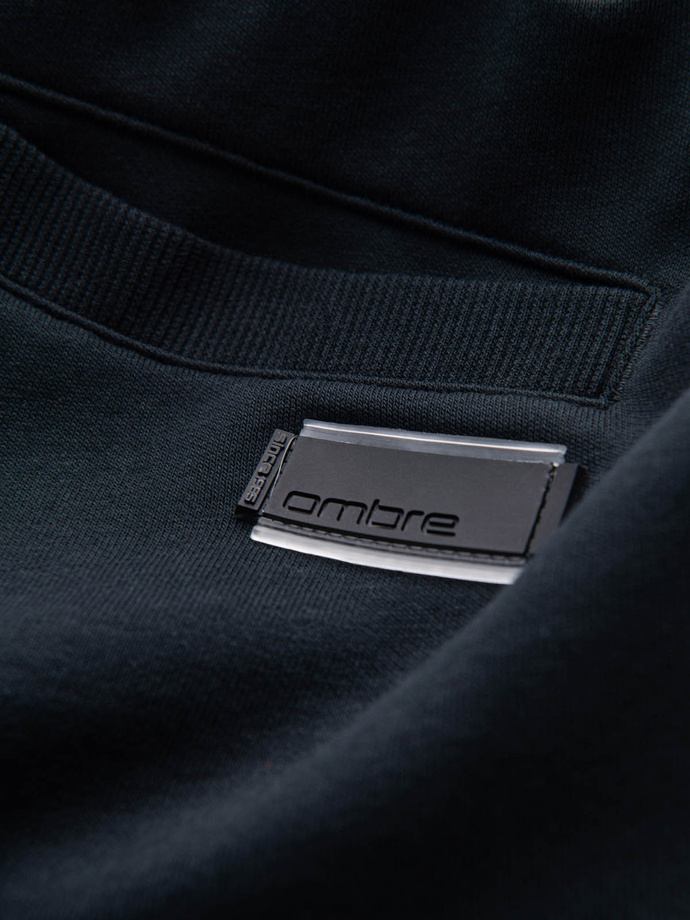 Pantaloni scurți din bumbac BASIC pentru bărbați - negru V9 OM-SRBS-0149