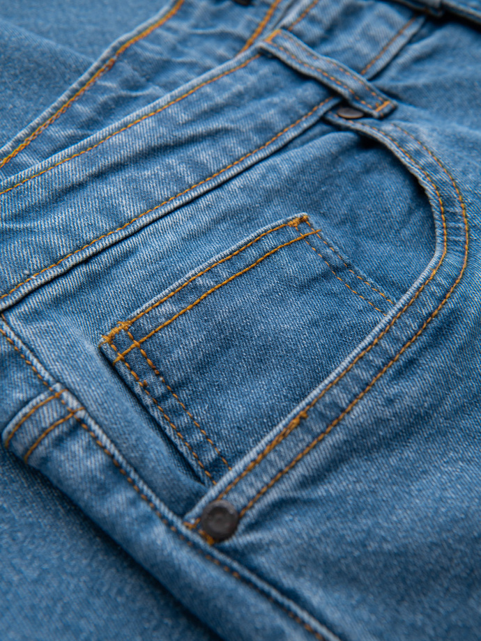 Pánsky roztrhaný denim REGULAR FIT - modrý V3 OM-PADP-0241