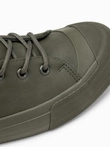 Men's high-top sneakers with rubber toecap - olive V4 OM-FOSH-0138