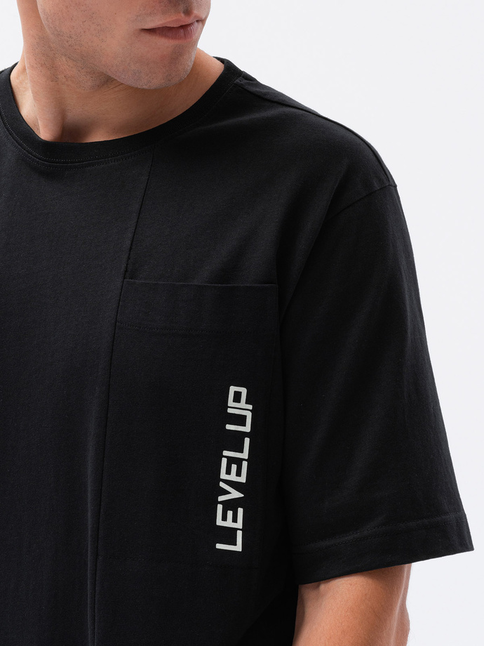 Men's t-shirt OVERSIZE - black S1628