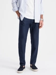 Pánské klasické chino kalhoty SLIM FIT - tmavě modré V1 OM-PACP-0182