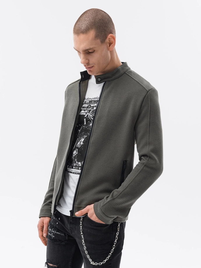Men's mid-season jacket - khaki C453