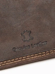 Men's leather wallet - brown A417