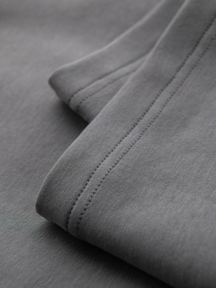 Men's sweatpants with straight leg and rubber details - grey V3 OM-PASK-0281