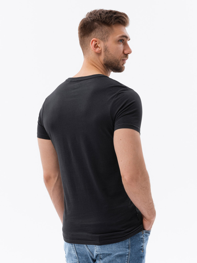Men's plain t-shirt - black S1370