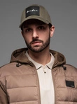 Men's baseball cap with visor and large patch - khaki V2 OM-ACCS-0101 