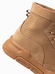 Men's ankle sneaker boots with sculpted sole - sand V3 OM-FOBO-0122 