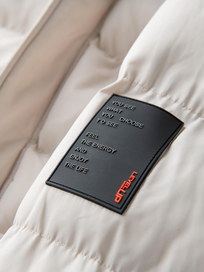 Pánska športová teplá bunda s dvojitou kapucňou - popol V1 OM-JAHP-0208