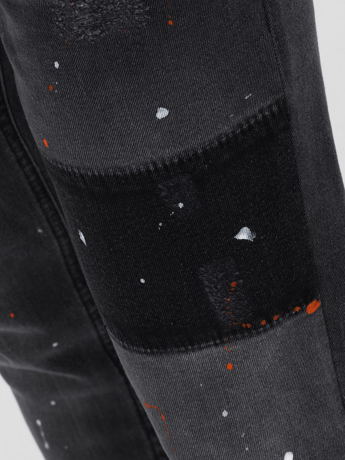 Pánske riflové nohavice SKINNY FIT - čierna P1063