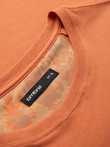 Men's cotton t-shirt with printed pocket - orange V3 OM-TSPT-0227