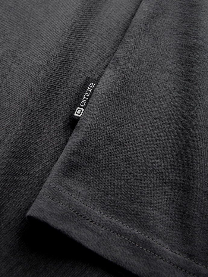 Ombre Streetstyle men's cotton pocket print t-shirt - black V1 OM-TSCT-0108