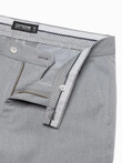 Elegantné pánske nohavice SLIM FIT chino - svetlosivé V1 OM-PACP-0191