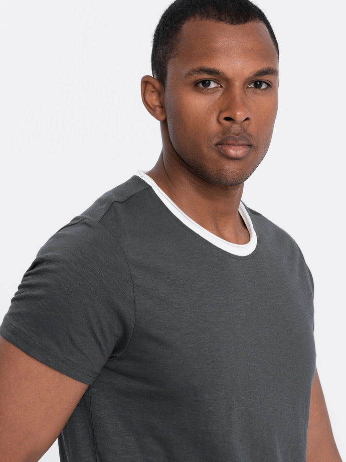 Men's plain t-shirt - dark grey S1385