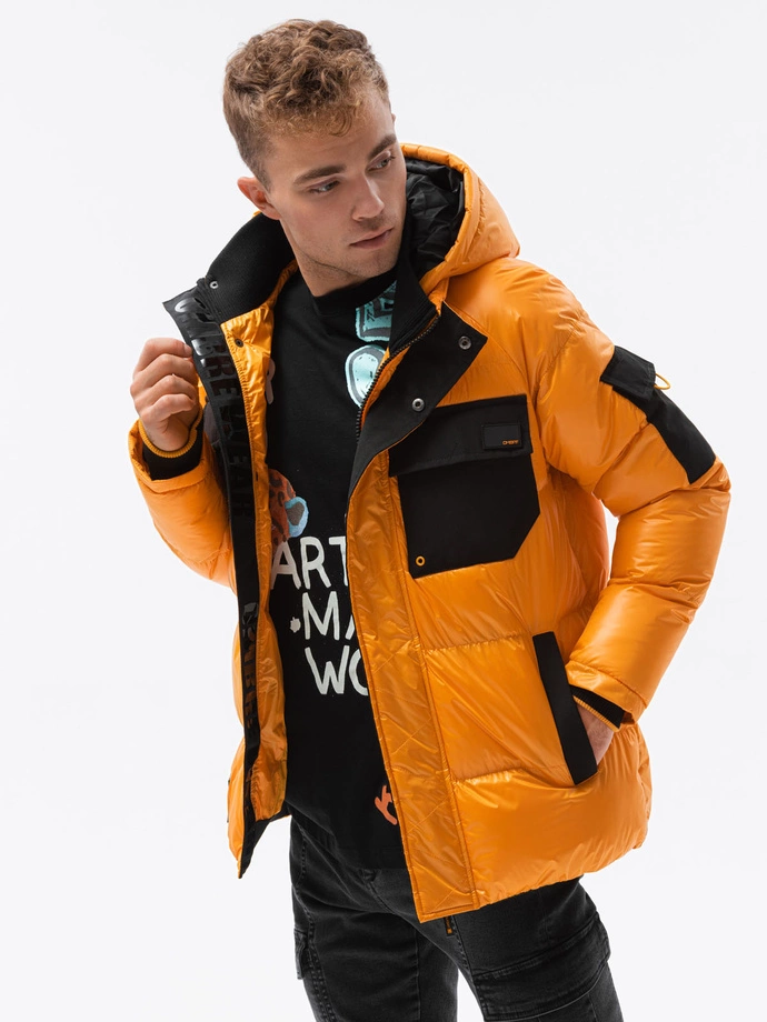 Men's winter jacket - yellow C457