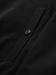 Men's jacket with hood and high collar - black V1 OM-JANP-0222