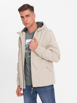 Pánska bunda SOFTSHELL s fleecovým stredom - sand V4 OM-JANP-0137