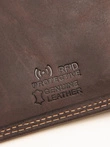 Men's leather wallet - brown A091