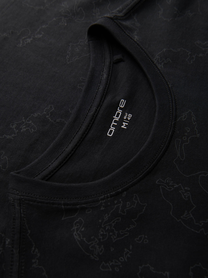 Pánske bavlnené tričko s dvojitou potlačou loga - biele V1 OM-TSPT-0211 