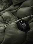 Men's quilted jacket in shirt cut - olive V2 OM-JALP-0215