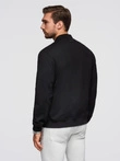 Men's raglan sleeve bomber jacket - black V1 OM-JANP-0159