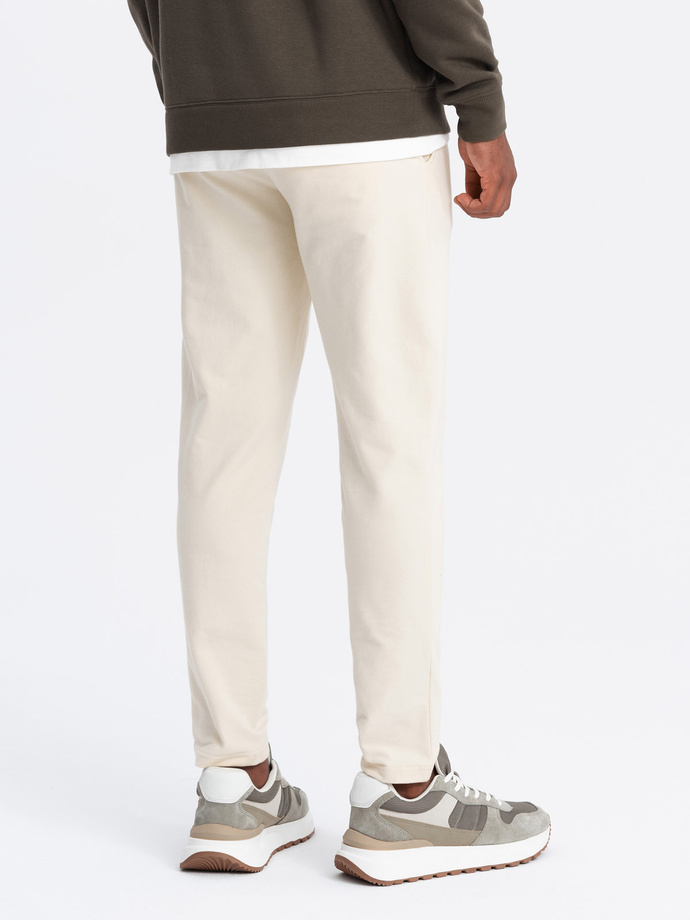 Men's logo sweatpants - cream V2 OM-PASK-0167