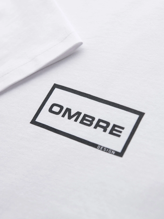 Vyriški trikotažiniai marškinėliai REGULAR kirpimo - balti V1 OM-TSPT-0231