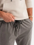 Pantalon sport tricotat pentru bărbați cu pliuri - grafit V4 OM-PAJO-0202