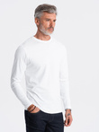 BASIC men's longsleeve with round neckline - white V4 OM-LSBL-0106