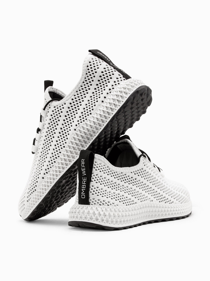 Adidași cu plasă pentru bărbați - alb V7 OM-FOKS-0117