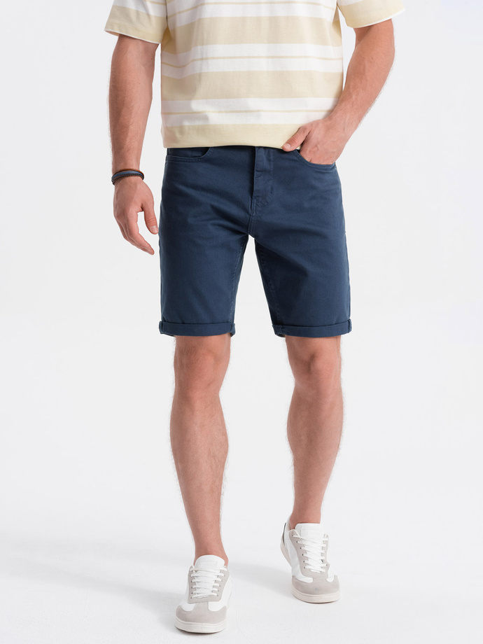 Pantaloni scurți pentru bărbați CHINO - albastru închis V8 OM-SRDS-0103