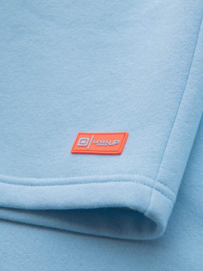 Unisex teplákové šortky s rebrovaným pásom - modré V8 OU-SRBC-0101
