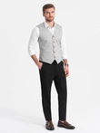 Men's REGULAR FIT chino pants with elastic waistband - black V4 OM-PACP-0157